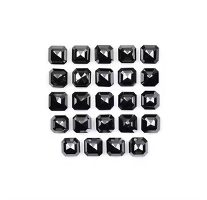 強化されたブラックエメラルドカットインドでの天然ルースアースミンドダイアモンド輸出 - Product Image 5
