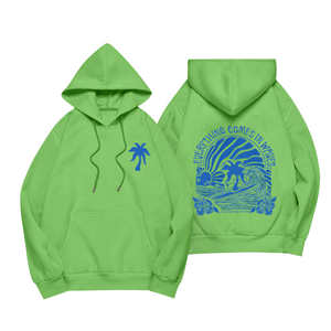 เสื้อฮู้ดดี้ผ้าคอตตอนผสมโพลีเอสเตอร์ 330 GSM สีสันสดใส สกรีนลายตามสั่ง สไตล์สตรีทแวร์ ทรงโอเวอร์ไซส์ แขนยาว สำหรับผู้ชาย - Product Image 1