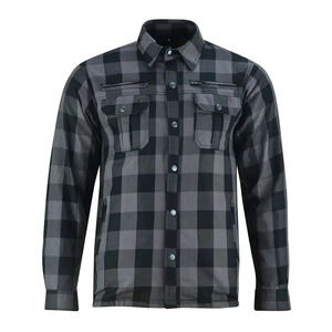 Printemps et automne personnalisé hommes chemise à carreaux en coton à manches longues ample grande taille chemise en flanelle - Product Image 2
