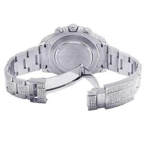 Reloj de pulsera de acero inoxidable con incrustaciones de diamantes VVS cultivados en laboratorio, diseño personalizado de última moda, para hombre, de alta calidad. - Product Image 3
