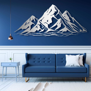 การออกแบบระดับพรีเมี่ยมพร้อมศิลปะตกแต่งผนังรูปทรงภูเขาสำหรับการตกแต่งภายในสำนักงานและคาเฟ่ที่ทันสมัย - Product Image 5