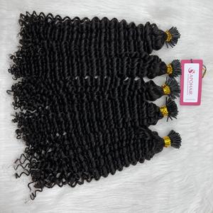 Extensiones de Cabello Humano Remy Vietnamita de Doble Trama, Ondulado Profundo, Ondulado Natural, Rizado, con Punta I de Queratina, Sin Enredos, Sin Caída - Product Image 4