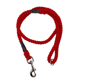 1m Hand Spliced Cotton Dog Lead with Rubber Bindings and a Handle Ring Colored Cotton Rope Handmade Dog <b>Leash</b> <b>Pet</b> <b>Leash</b> Set - Product Image 1