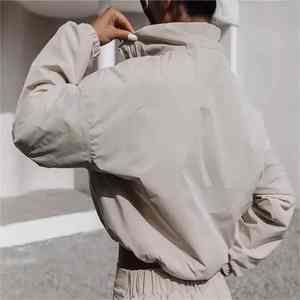 Jersey personalizado de media cremallera, ropa de mujer, chándal, Top corto para correr, chaqueta cortavientos, conjunto de 2 piezas para mujer - Product Image 4