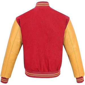 Veste universitaire en cuir brodée en chenille sur toile enduite de haute qualité, très demandée, pour hommes, personnalisable - Product Image 5