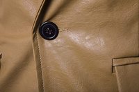 Blazer en cuir de vache et toile pour homme, veste d'hiver écologique, imperméable, réversible, respirante, veste de mode, costume, manteau