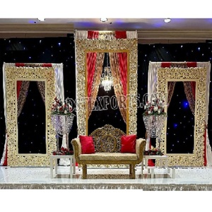 แผงฉากหลังที่ดีที่สุดสำหรับการตกแต่งงานแต่งงานของชาวอินเดียแผงกรอบเวทีใหญ่สำหรับงานแต่งงานแบบโมเดิร์นกรอบฉากแกะสลักสำหรับงานแต่งงาน - Product Image 1