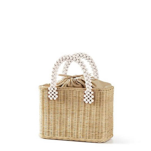 Bolsa de mimbre de mano con correa Hermoso diseño para fiestas en la playa con forro de paja Tela de lona Fac Precio de Vietnam - Product Image 3