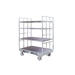 Regalwagen Transportwagen con piani a ripiani, 2 ruote piroettanti/2 ruote fisse (PU) [mat-rw12x8-001-V1] - Product Image 1
