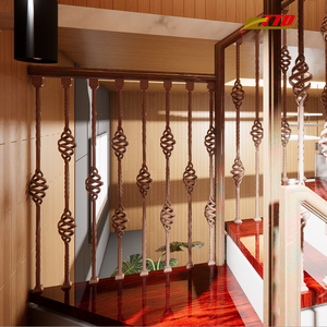 Découvrez des mains courantes artistiques en fer pour escaliers conçues avec des motifs uniques qui combinent force, luxe et charme moderne - Product Image 2