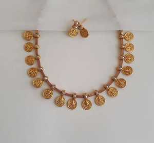 ÚLTIMO CONJUNTO DE JOYERÍA DEL TEMPLO DEL SUR DE LA INDIA TRADICIONAL Y DE MODA ANTIGUA Y CONJUNTO DE COLLAR DEL SUR DE COBRE PARA MUJERES NAD GIRLS - Product Image 3