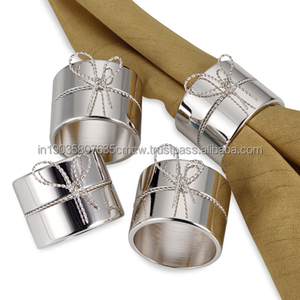 ห่วงรัดผ้าเช็ดปาก2023ชุบเงินและออกแบบมาอย่างทันสมัยสำหรับตกแต่งโต๊ะ - Product Image 3