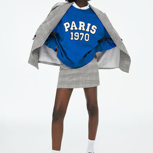 Jersey personalizado con hombros descubiertos para mujer, Sudadera corta de manga larga para baile, Top corto de entrenamiento en blanco, sudaderas para mujer - Product Image 5