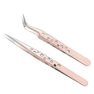 Pince à cils design avec pierres personnalisées Pince à cils parfaite Cils en acier inoxydable Fourniture rapide Pince à épiler pour cils - Product Image 1