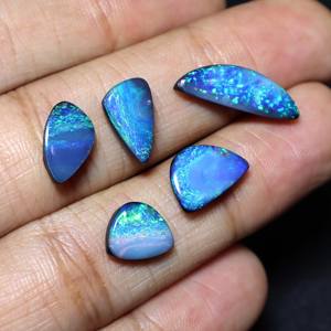 Lot de 14 carats doublet d'opale australienne doublet multi-feu doublet d'opale fabrication de bijoux pierres précieuses de qualité supérieure - Product Image 5