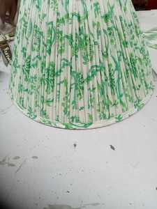 Lampe de table au design moderne E27 abat-jour à cadre annulaire prix raisonnable tissu de lin Ikat rouge vert bleu abat-jour froncé plissé - Product Image 2