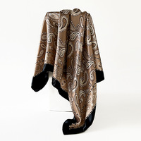 Foulard carré en soie effet paisley floral d'été personnalisé OEM et bandeau bohème pour queue de cheval et accessoire de cou élégant