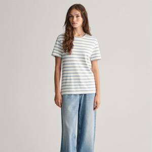 Camiseta a rayas duradera para mujer: alta calidad, cómoda y perfecta para el uso diario y trajes Casuales - Product Image 1