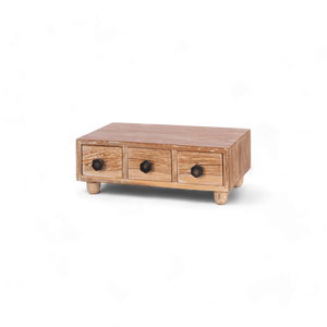 NONO Mini Chest with 2 <b>Drawers</b>, Made with Teak Wood Materials, Suitable for Organizing <b>Small</b> Items Elegantly wooden <b>drawer</b> mini - Product Image 3