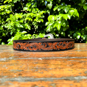 Gaucho Western Carving Ceinture en cuir avec boucle de western de qualité supérieure en cuir de vachette durable Western Show Belt - Product Image 1