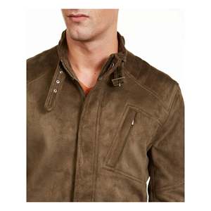 Giacca Reversibile in Finta Pelle Scamosciata da Uomo INC International Concepts, Collo Alto, Chiusura a Zip, Verde, Taglie da XS a 6XL, per l'Autunno - Product Image 3