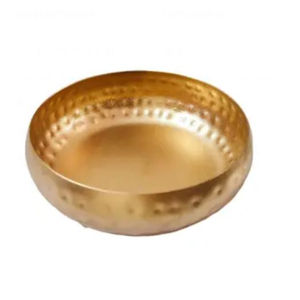 Bol à chocolat martelé en métal doré de qualité deluxe vaisselle écologique pour les mariages bol de service bonbons sucrés bol de serveur - Product Image 1