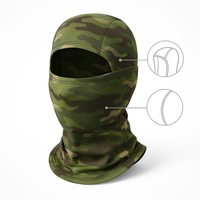 Cagoule tactique intégrale camouflage pour l'hiver, chaude et extensible, idéale pour la moto, la randonnée et l'usage général en saison froide