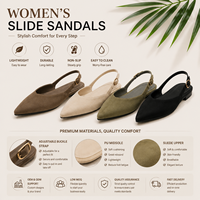 Sandales en cuir PU pour femmes de style minimaliste, polyvalentes pour une utilisation toute la journée, exquises avec semelle antidérapante en TPR