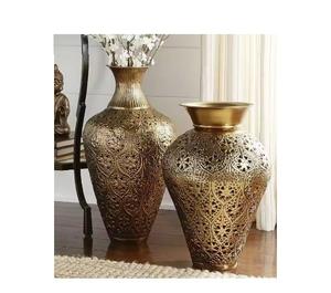 Florero de metal de moda con un único gran y dorado pulido acabado jarrones de metal florero para la decoración de la boda - Product Image 1