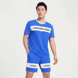 ชุดกางเกงขาสั้นและเสื้อเชิ้ตแขนสั้นผ้าคอตตอนเทอร์รี่ระบายอากาศได้ดีสำหรับผู้ชายฤดูร้อน - Product Image 4