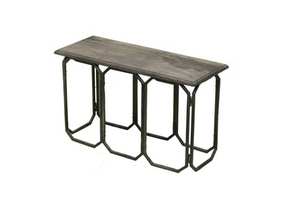 Mesitas de noche modernas de lujo con forma de rectángulo, Colección Guise, mesa auxiliar ajustable, acabado marrón tabaco, dormitorio, sala de estar, Mango - Product Image 3