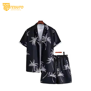 เสื้อเชิ้ตแขนสั้นฮาวายพิมพ์ลายสำหรับผู้ชายเสื้อผ้าแนวสตรีท - Product Image 2