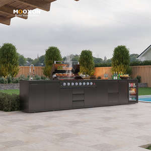 Ngoài trời nhà bếp hoàn chỉnh thép không gỉ BBQ Suite freestanding đảo Countertop đá ốp - Product Image 4