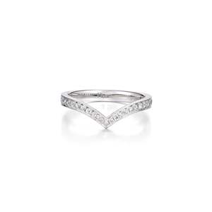 Bague fine Matilda Platin Chevron Konturband - Product Image 1