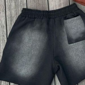 Shorts décontractés pour hommes de qualité supérieure, délavés à l'acide, respirants, séchage rapide, motif floral, polyester/coton, service OEM, personnalisable - Product Image 4