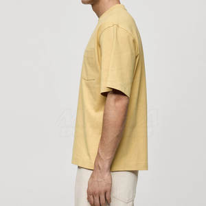 Camiseta Extra Grande de Alta Calidad para Hombre, 100% Algodón, Ligera, Lisa, Informal, Color Personalizado, Transpirable, Fácil de Usar, Tejido de Punto - Product Image 3