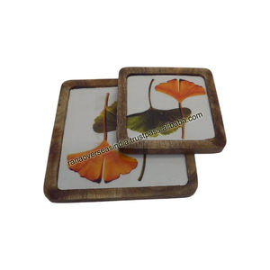 Plato de madera para servir de la mejor calidad, plato de madera con patrón Floral para aperitivos, dulces, frutas y más - Product Image 5