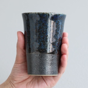 แก้วชาเซรามิก 310 มล. แก้วยูโนมิญี่ปุ่น - สีน้ำเงิน x สีดำ - Product Image 2