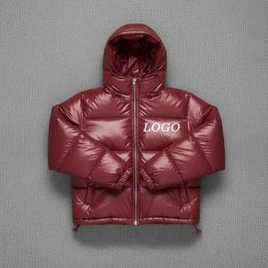 Blouson d'hiver pour homme avec logo personnalisé sur le devant, surdimensionné, respirant, à séchage rapide, chaud - Product Image 2
