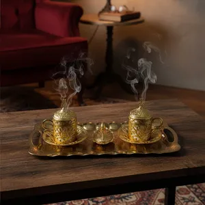 Juego de Tazas de Hierro Fundido para 2 Personas, Vajilla Metálica Resistente - Product Image 1