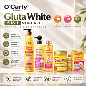 O'Carly <span class=keywords><strong>Guta</strong></span> 5-in-1 Glutathion Niacinamid Hautpflege-Set Aufhellendes Peeling-Körperpflege-Kit Gel-Dusche für Dunkle Haut - Product Image 2