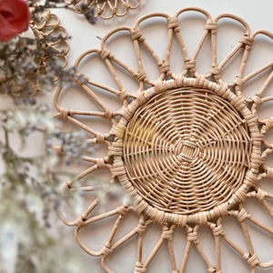 จานหวายธรรมชาติถาดสานไม้ไผ่ทำมือสำหรับงานแต่งงานส่งตรงจากเวียดนาม - Product Image 5