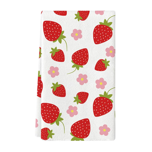 Serviette de cuisine florale motif coquelicot rouge en coton 40x60cm 180GSM 200TC, torchon imprimé, certifié BSCI, faible MOQ, OEM ODM, Inde, fourniture en gros personnalisée - Product Image 5