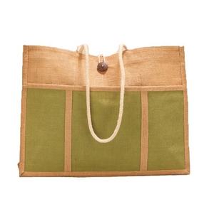 Sac en jute imprimé avec logo personnalisé, emballage cadeau d'épicerie réutilisable, sac fourre-tout à cordon - Product Image 3
