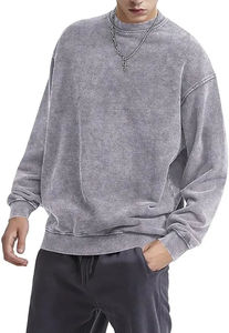 Sudaderas de Forro Polar con Cuello Redondo y Lavado Ácido para Hombre, Diseño Personalizado con Logotipo, Superventas 2026, 100% Algodón, Servicio Profesional OEM - Product Image 6