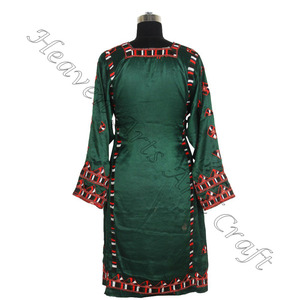 Real Floral impreso Kuchi Top/túnica/Kurta hecho a mano BDR021 colección de Vintage bordado a mano BANJARA Balochi vestidos Banjara - Product Image 4