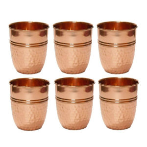 Verre à vin sans pied en cuivre au design élégant, verre à bière et à vin en acier inoxydable avec plusieurs finitions, verre à eau au meilleur prix - Product Image 1