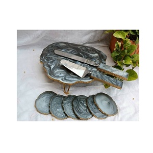 Metal Gold <b>Stand</b> With <b>Marble</b> <b>Cake</b> Plate for Birthday Party Unique Round White <b>Marble</b> <b>Cake</b> <b>Stand</b> With Hand Made Polish - Product Image 3