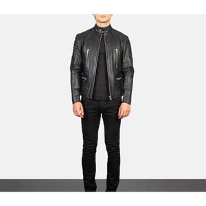 OEM Customized Outdoor Smooth Monochrome Waterproof Men Leather <b>Jacket</b> Good Looking Customized - Product Image 5