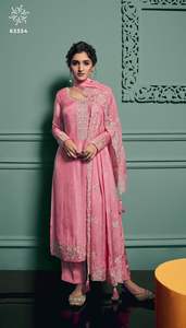 Dernier Designer Faux Georgette Fil Broderie Travail Kurti Set par Fab Zone Indian & Pakistani Vêtements - Product Image 2